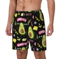 thumbnail image 1 of Picia Avocado Work Out pattern Mens Swim Trunks with Compression Liner Stretch Beach Shorts Quick Dry with Zipper Pockets No-Chafing Board Shorts-Small, 1 of 9