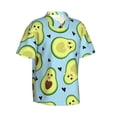 thumbnail image 1 of Picia Avocado and Hearts Gentle Cotton Regular Fit Short Sleeve Casual Hawaiian Shirt for Men-XX-Large, 1 of 1