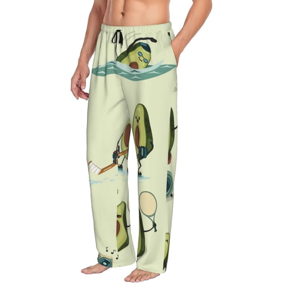 Picia Avocado for Exercise Mens Soft Woven Cotton Elastic Waistband Sleep Pajama Pant Lounge Sleep Pant With Pockets And Drawstring-XX-Large