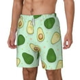 thumbnail image 1 of Picia Avocado pattern Mens Swim Trunks with Compression Liner Stretch Beach Shorts Quick Dry with Zipper Pockets No-Chafing Board Shorts-Large, 1 of 9