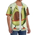 thumbnail image 1 of Picia Avocado1 Men's Linen Shirts Short Sleeve Cuban Beach Shirts Casual Shirts Button Down Shirt for Men Beach Summer Wedding Shirt-4X-Large, 1 of 7