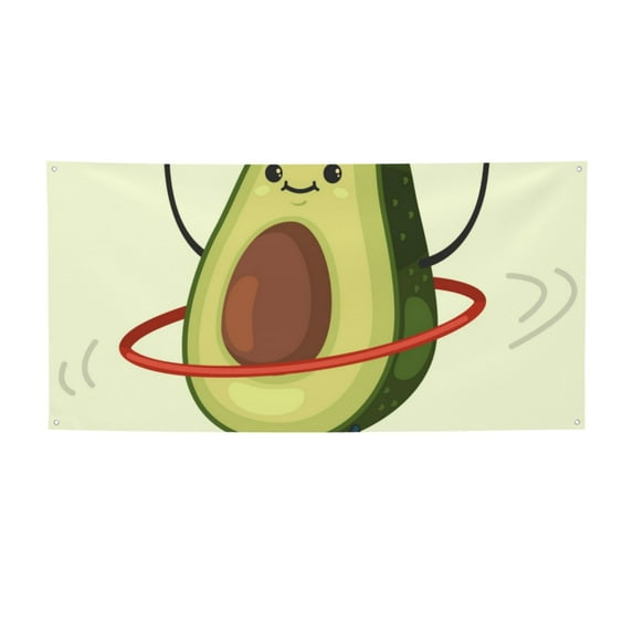 Picia Avocado1 Pattern Party Banner, Festive Decoration, Holiday Banner, Celebration Decor, Event Banner, Reusable Party Banner-Small