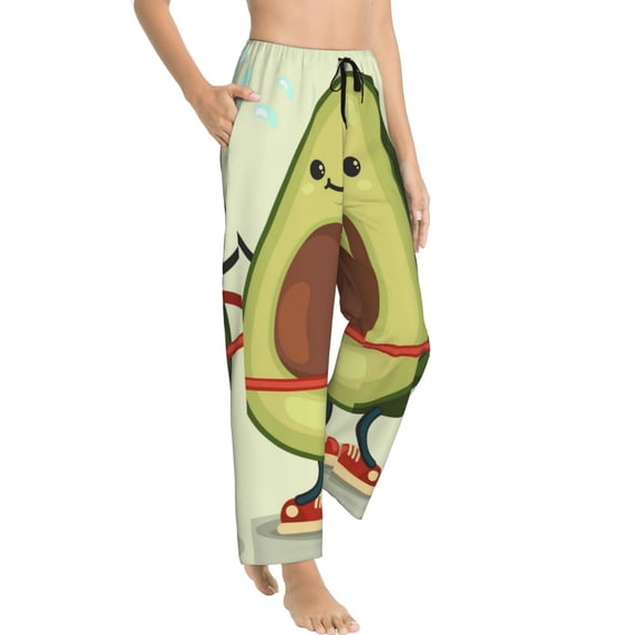 Picia Avocado1 Womens Soft Woven Cotton Elastic Waistband Sleep Pajama Pant Lounge Sleep Pant With Pockets And Drawstring-Medium