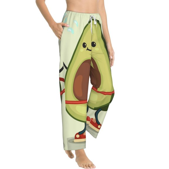Picia Avocado1 Womens Soft Woven Cotton Elastic Waistband Sleep Pajama Pant Lounge Sleep Pant With Pockets And Drawstring-Small