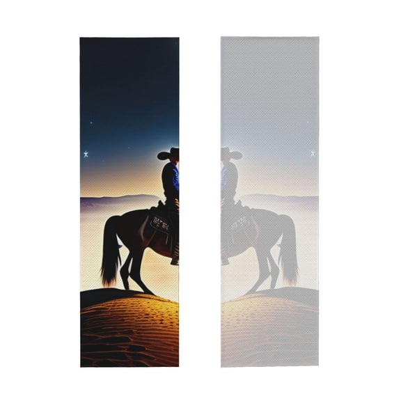 Picia Azure Sky Western Desert Cowboy Pattern Cooling Towels (40"x12") Cool Towel, Cold Towel, Microfiber Soft Breathable Chilly Ice Towel
