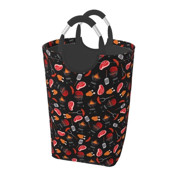 Picia BBQ Laundry Basket With Handles Laundry Hamper Toys Storage Organizer Foldable Bucket Washing Bin Dirty Clothes Bag For Home Bathroom Bedroom Dorm