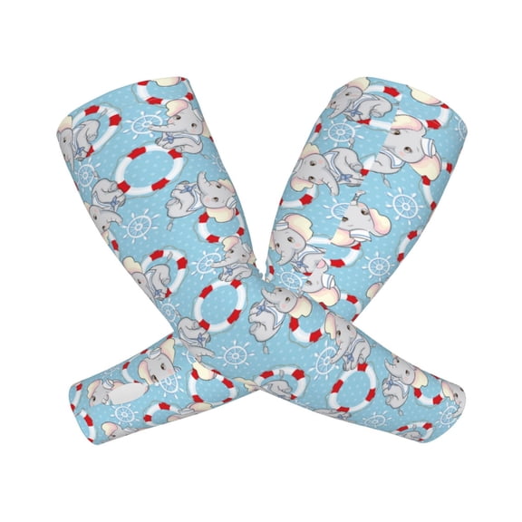 Picia Baby Elephant Arm Sleeves for Men and Women - Tattoo Cover Up UPF 50+ Cooling Sports Sleeve for Basketball Golf Football-One Size