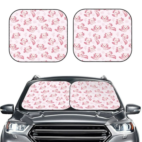 Picia Baby Salamander 2 Piece Car Windshield Sun Shade Foldable | Foldable Sun Shield for Front Window Blocks UV Rays and Keeps Your Vehicle Cool-Medium