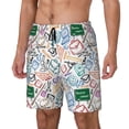 thumbnail image 1 of Picia Back To School pattern Mens Swim Trunks with Compression Liner Stretch Beach Shorts Quick Dry with Zipper Pockets No-Chafing Board Shorts-X-Large, 1 of 9