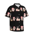 thumbnail image 1 of Picia Baker Gnome Gentle Cotton Regular Fit Short Sleeve Casual Hawaiian Shirt for Men-Large, 1 of 8