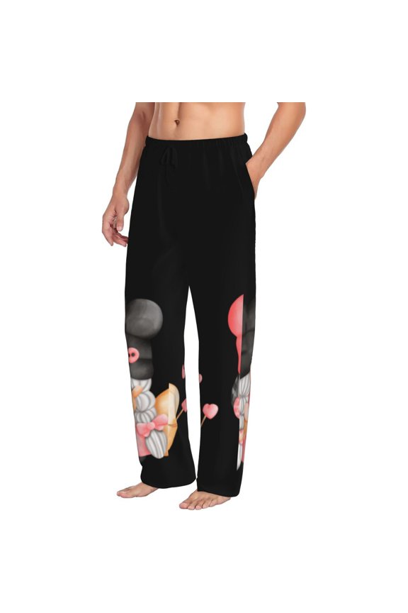 Baker Gnome Mens Soft Woven Cotton Elastic Waistband Sleep Pajama Pant Lounge Sleep Pant With Pockets And Drawstring-Medium