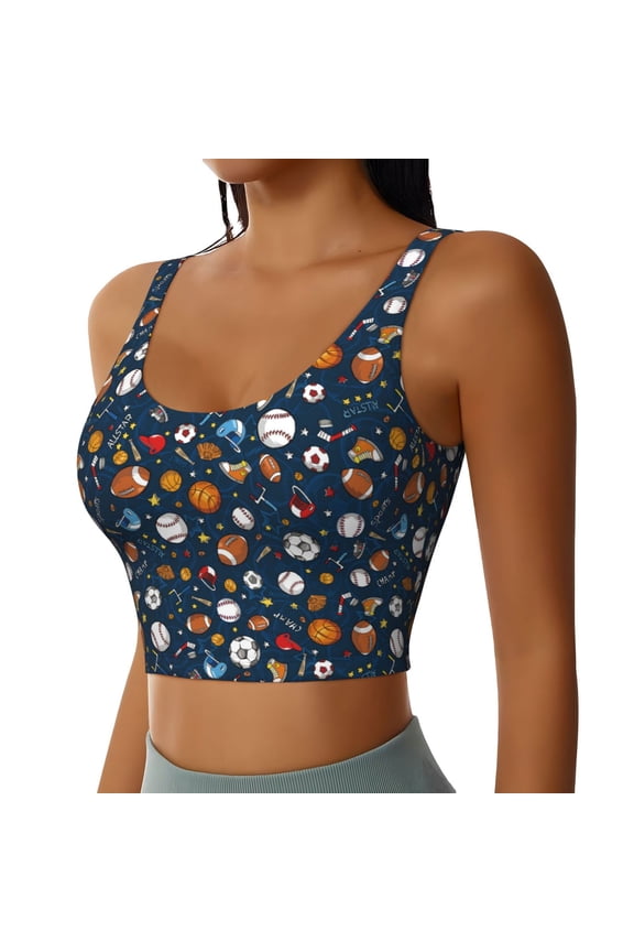 Ball Sports Sports Bra for Women,Padded Strappy Sports Bras Medium Support Yoga Bra with Removable Cups,Running Yoga Bra-XX-Large