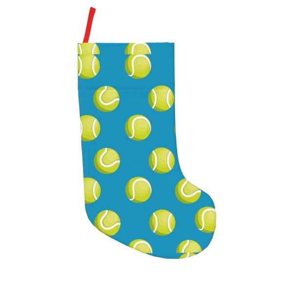 Picia Ball Tennis Pattern Christmas Stockings, 18 Inches Knit Christmas Stockings, Stockings Christmas Cable Knitted Xmas Hanging Stockings
