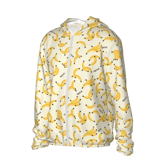 Picia Banana Women's Men's UPF 50+ Sun Protection Hoodie Shirt Long Sleeve SPF Fishing Outdoor UV Hiking Lightweight Shirts-
