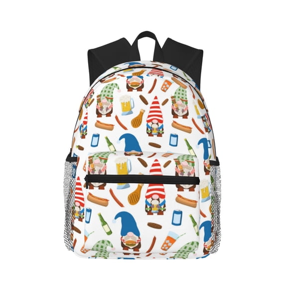 Picia Barbecue Gnomes Large Capacity Backpack Classic Style Backpack Casual Backpack Water-Resistant School Work Travel Outdoor Backpack