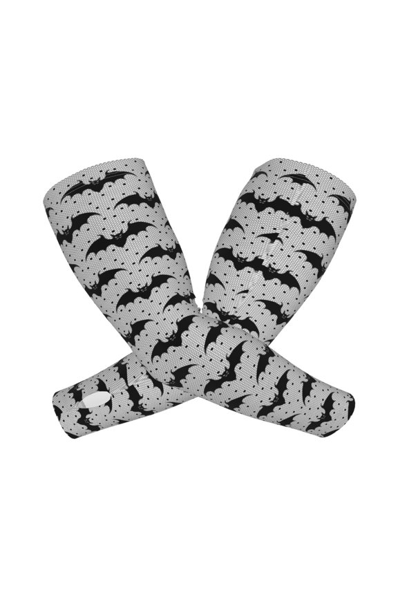 Bat Arm Sleeves for Men and Women - Tattoo Cover Up UPF 50+ Cooling Sports Sleeve for Basketball Golf Football-One Size