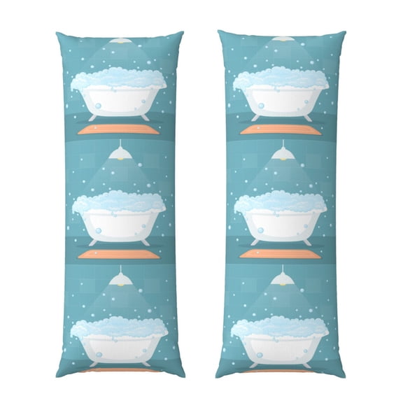 Picia Bathtub with Soap Bubbles Body Pillow Cover - Super Soft Microfiber 20x54 Body Pillow Case - Envelope Closure, Wrinkle, Stain Resistant Body Pillow Cover,Elegant Bedding