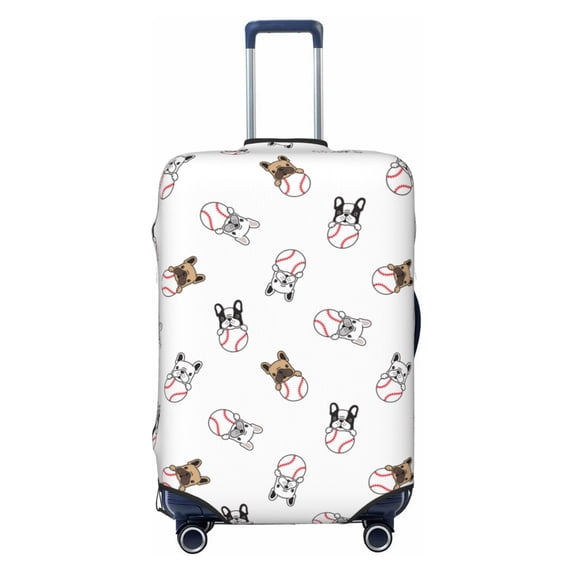 Picia Bbaseball Dog Luggage Protector Cover Thicken Suitcase Protector Cover Fit 18-32 Inch Luggage-Small