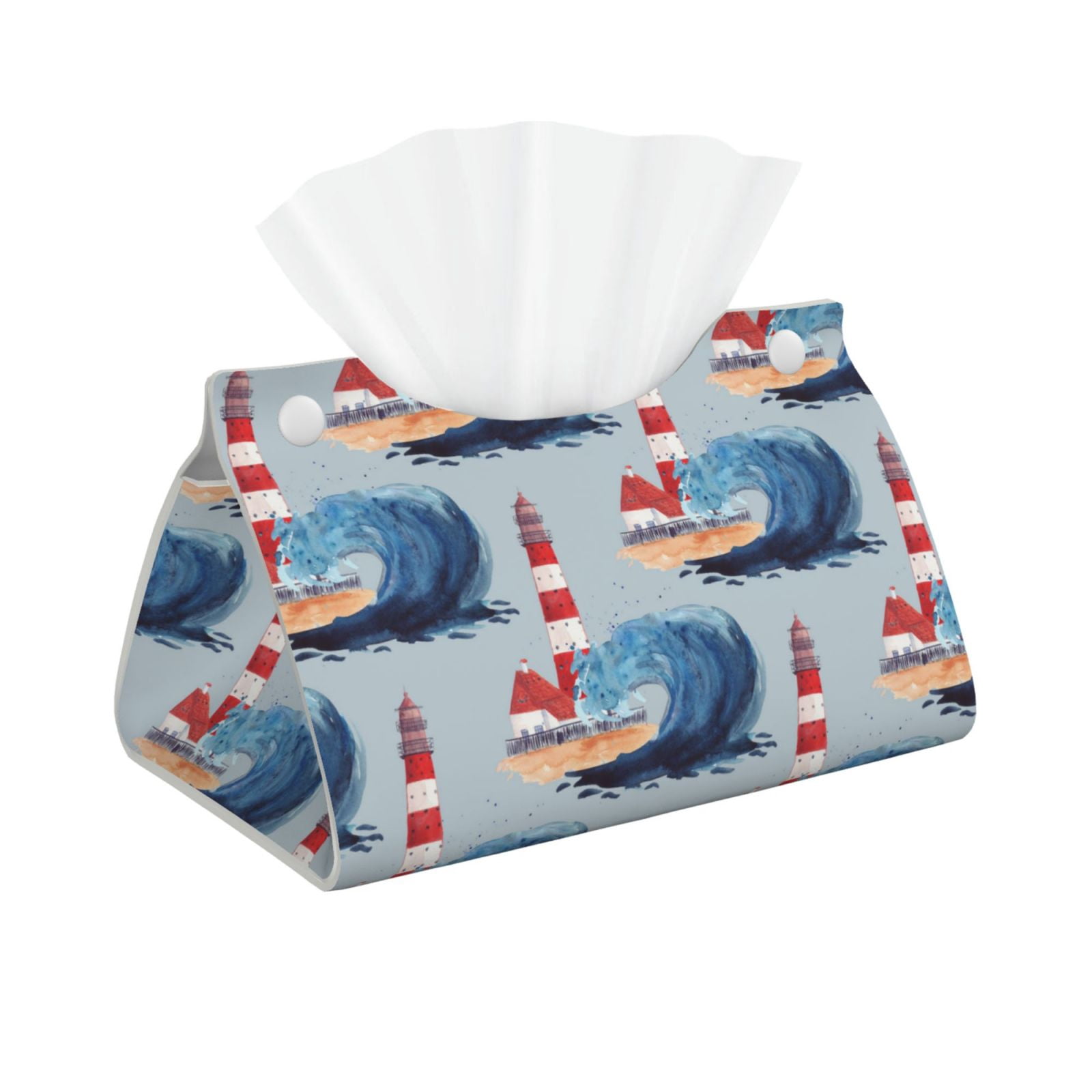 Picia Beacon In The Huge Waves Of The Surf Pattern Long Tissue Box ...