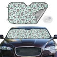 thumbnail image 1 of Picia Bears and Tropical Leaves Curved Windshield Sunshade Accordion Folding Style Auto Shade for Car Truck SUV Van Blocks UV Ray Sun Visor Protector -Small, 1 of 7