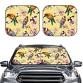 thumbnail image 1 of Picia Beautiful Bright Birds And Flowers 2 Piece Car Windshield Sun Shade Foldable | Foldable Sun Shield for Front Window Blocks UV Rays and Keeps Your Vehicle Cool-Medium, 1 of 7