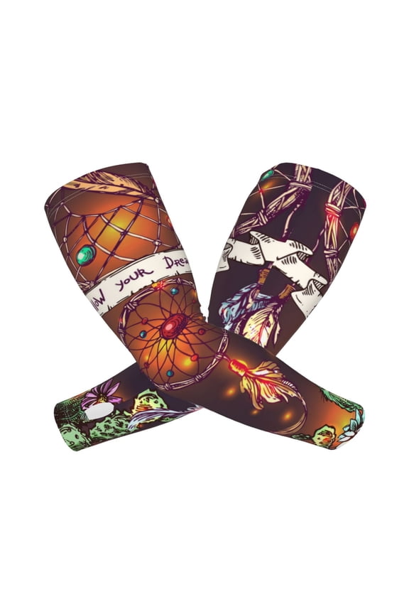 Beautiful Dreamcatcher1 Arm Sleeves for Men and Women - Tattoo Cover Up UPF 50+ Cooling Sports Sleeve for Basketball Golf Football-One Size