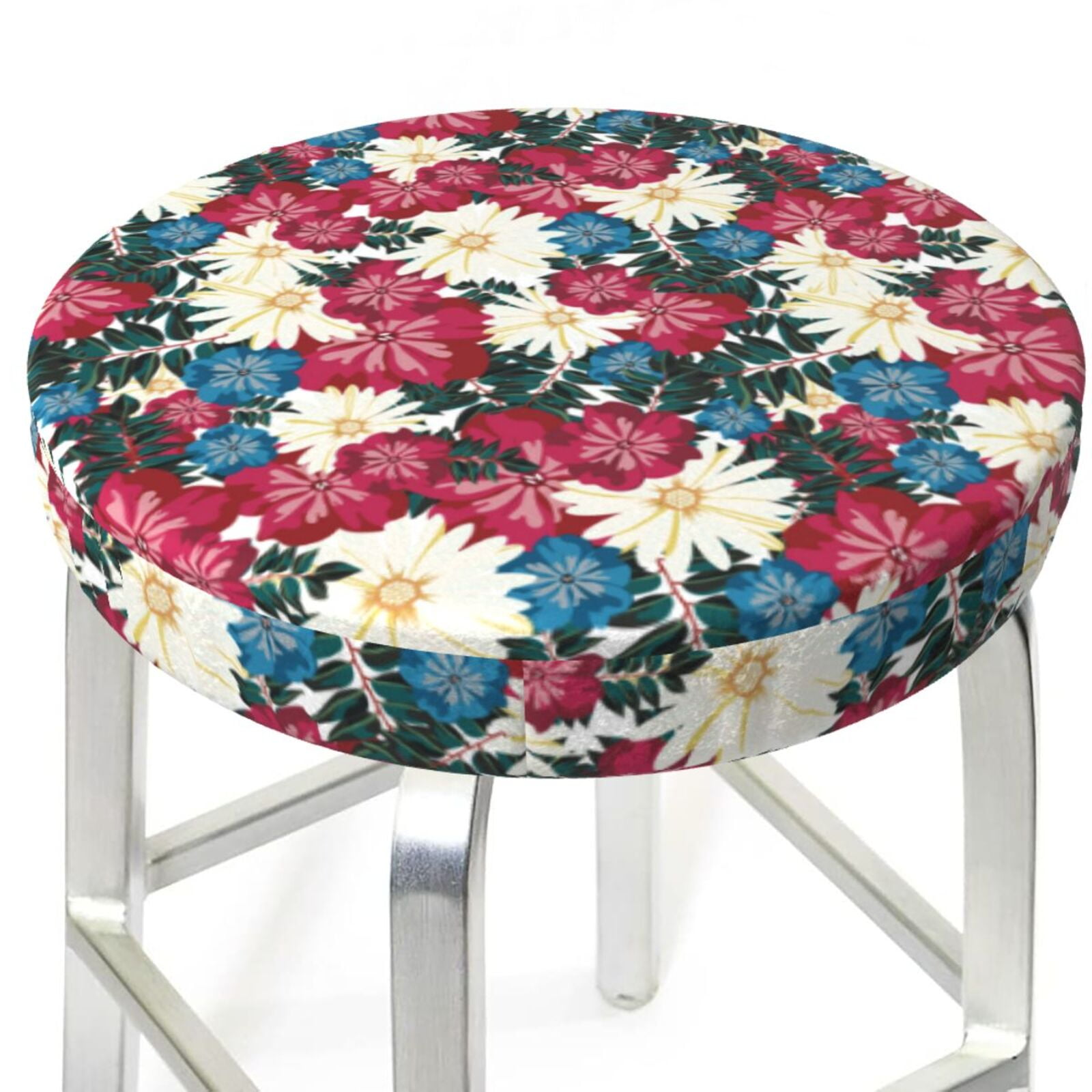Picia Beautiful Flower pattern Round Stool Covers Comfy Seat Covers