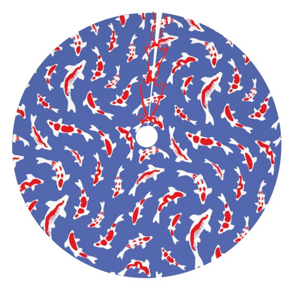 Picia Beautiful Koi Fish Print Christmas Tree Skirt , Christmas Tree Skirt Ornaments for Merry Christmas Holiday Party Decorations Indoor Outdoor-36"