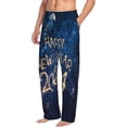 thumbnail image 1 of Picia Beautiful New Year 2024 Mens Soft Woven Cotton Elastic Waistband Sleep Pajama Pant Lounge Sleep Pant With Pockets And Drawstring-X-Large, 1 of 9