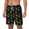thumbnail image 1 of Picia Bee Floral pattern Mens Swim Trunks with Compression Liner Stretch Beach Shorts Quick Dry with Zipper Pockets No-Chafing Board Shorts-Medium, 1 of 9