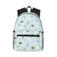 thumbnail image 1 of Picia Bee Flower Large Capacity Backpack Classic Style Backpack Casual Backpack Water-Resistant School Work Travel Outdoor Backpack, 1 of 8