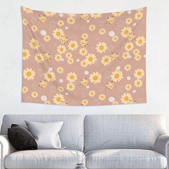 Picia Bee Gnome Pattern Tapestry-Tapestries for Bedroom Living Room Dorm(29x37")