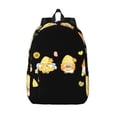 thumbnail image 1 of Picia Bee Happy Sunflower Gnomes Printed Canvas Daypack - Stylish and Durable Vintage Compact Backpack - Class, Work, Travel, or Laptop Bookbag,Organized Compartments-Medium, 1 of 6