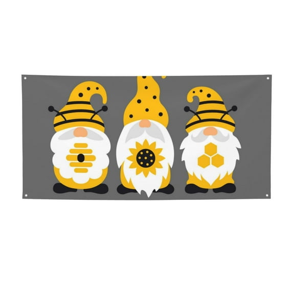 Picia Bee Kind Pattern Party Banner, Festive Decoration, Holiday Banner, Celebration Decor, Event Banner, Reusable Party Banner-Small