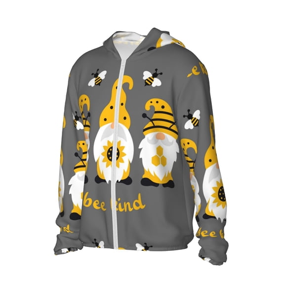 Picia Bee Kind Women's Men's UPF 50+ Sun Protection Hoodie Shirt Long Sleeve SPF Fishing Outdoor UV Hiking Lightweight Shirts-