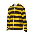 thumbnail image 1 of Picia Bee Stripe Women's Men's UPF 50+ Sun Protection Hoodie Shirt Long Sleeve SPF Fishing Outdoor UV Hiking Lightweight Shirts-X-Large, 1 of 9