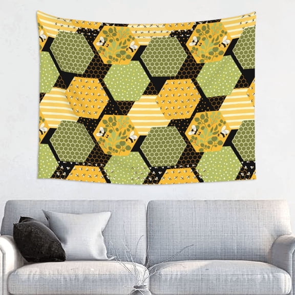 Picia Bee honey Pattern Tapestry-Tapestries for Bedroom Living Room Dorm(29x37")