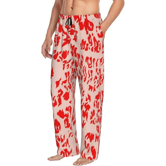 Picia Beef1 Mens Soft Woven Cotton Elastic Waistband Sleep Pajama Pant Lounge Sleep Pant With Pockets And Drawstring-Medium