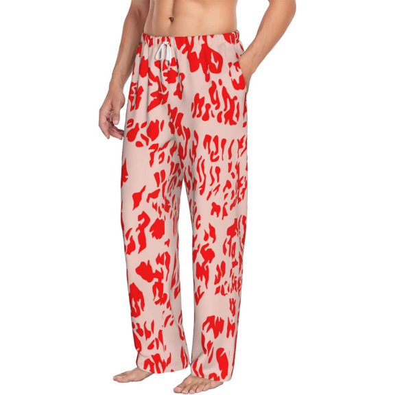 Picia Beef1 Mens Soft Woven Cotton Elastic Waistband Sleep Pajama Pant Lounge Sleep Pant With Pockets And Drawstring-XX-Large