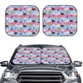 thumbnail image 1 of Picia Bees And Daisies Striped 2 Piece Car Windshield Sun Shade Foldable | Foldable Sun Shield for Front Window Blocks UV Rays and Keeps Your Vehicle Cool-Small, 1 of 7
