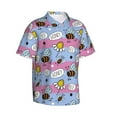 thumbnail image 1 of Picia Bees And Daisies Striped Gentle Cotton Regular Fit Short Sleeve Casual Hawaiian Shirt for Men-XX-Large, 1 of 1