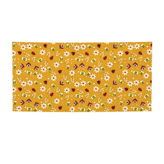 Picia Bees And Ladybug Pattern Party Banner, Festive Decoration, Holiday Banner, Celebration Decor, Event Banner, Reusable Party Banner-Small