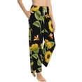 thumbnail image 1 of Picia Bees and Sunflowers Womens Soft Woven Cotton Elastic Waistband Sleep Pajama Pant Lounge Sleep Pant With Pockets And Drawstring-XX-Large, 1 of 1