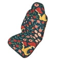 thumbnail image 1 of Picia Berries and Flowers Print Waterproof Sweating Car Seat Cover for Post Gym Workout, Running, Beach and Hiking, Universal Fit Anti-Slip Bucket Seat Protector, 1 of 5