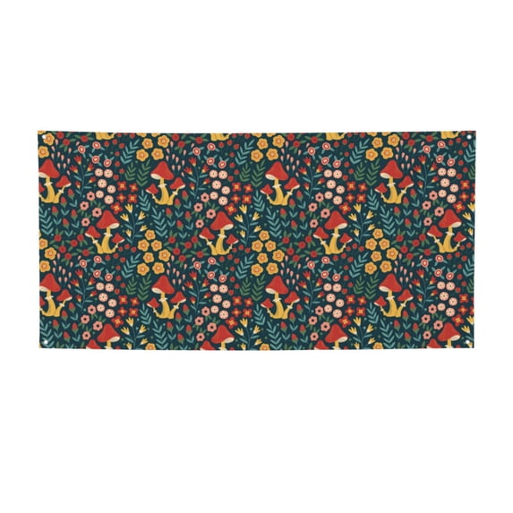 Picia Berries and Flowers Pattern Party Banner, Festive Decoration, Holiday Banner, Celebration Decor, Event Banner, Reusable Party Banner-Medium