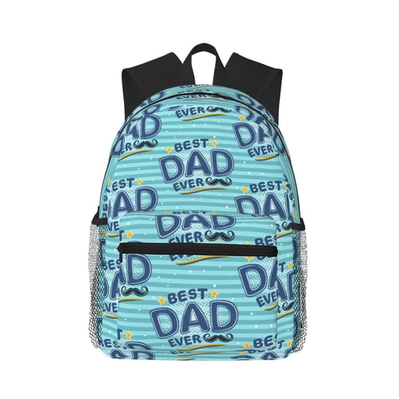 Picia Best Dad Ever Large Capacity Backpack Classic Style Backpack Casual Backpack Water-Resistant School Work Travel Outdoor Backpack