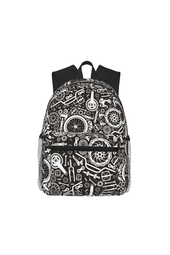 Bicycles Parts Large Capacity Backpack Classic Style Backpack Casual Backpack Water-Resistant School Work Travel Outdoor Backpack