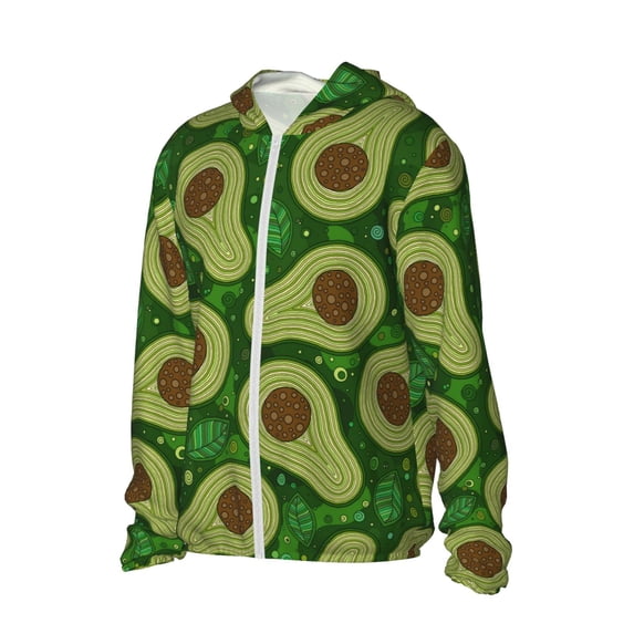 Picia Big Colorful Avocados Women's Men's UPF 50+ Sun Protection Hoodie Shirt Long Sleeve SPF Fishing Outdoor UV Hiking Lightweight Shirts-Large