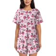 thumbnail image 1 of Picia Bike with Donut Wheels Pajamas Sets for Women Soft Short-Sleeved Pjs with Lounge Shorts Two Piece Sleepwear-3X-Large, 1 of 9