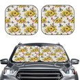 Picia Bird Sunflowers 2 Piece Car Windshield Sun Shade Foldable